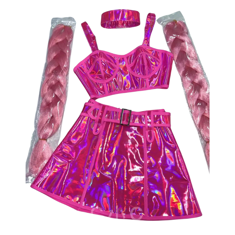 Stage Ready Fluorescent Rave Go-Go Costume
