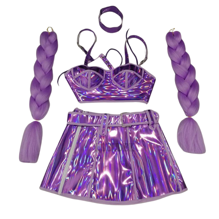 Stage Ready Fluorescent Rave Go-Go Costume