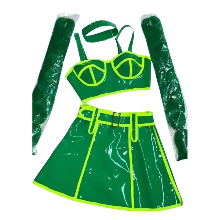 Stage Ready Fluorescent Rave Go-Go Costume