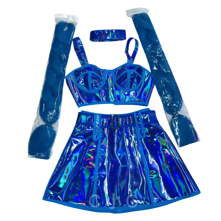 Stage Ready Fluorescent Rave Go-Go Costume