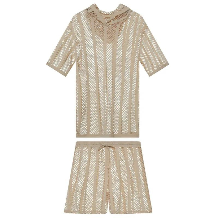 Striped Harmony Mesh Suit