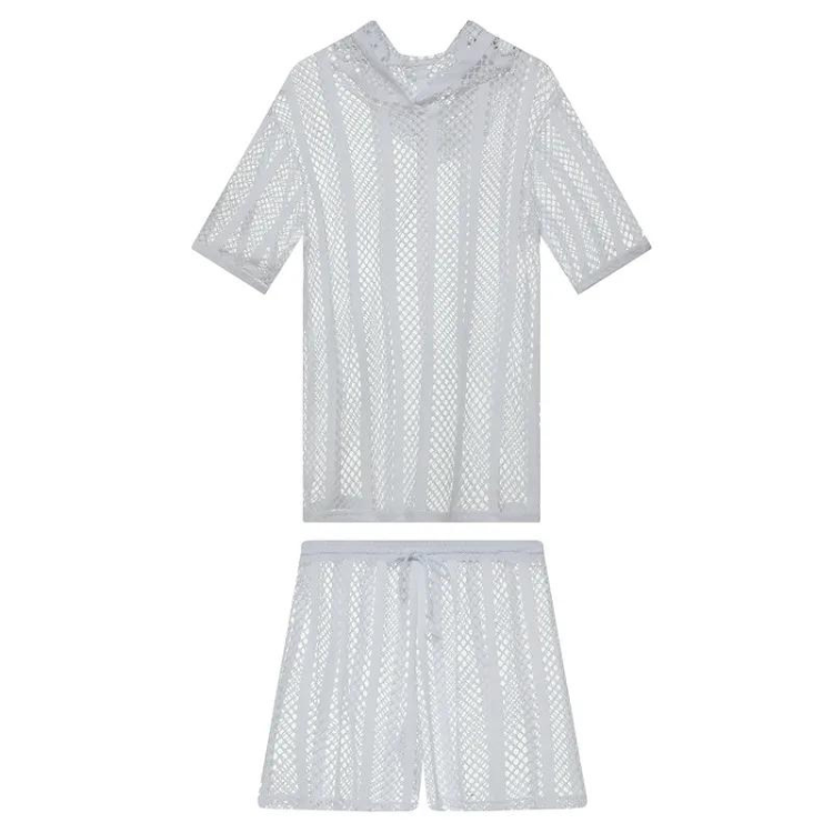 Striped Harmony Mesh Suit