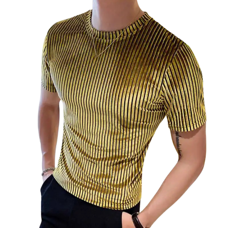 Striped Velour T-Shirt