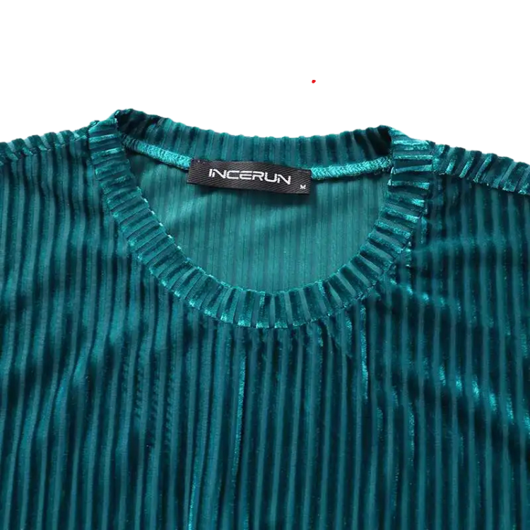 Striped Velour T-Shirt