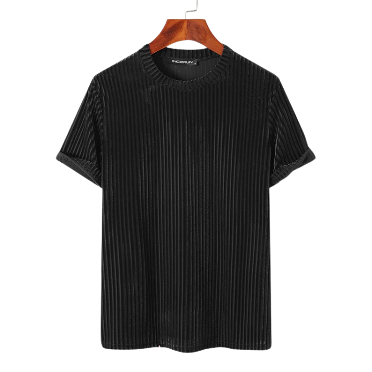 Striped Velour T-Shirt