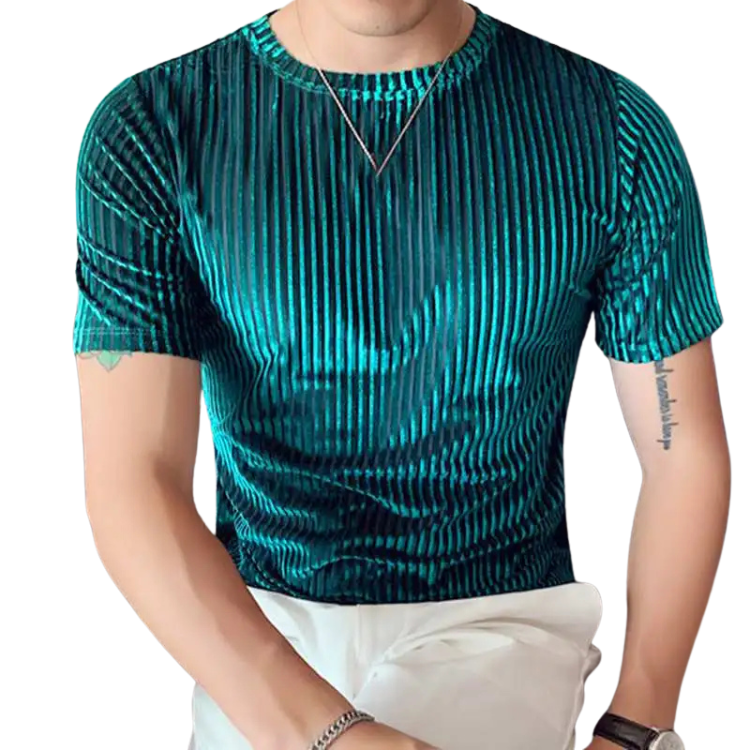 Striped Velour T-Shirt