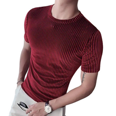 Striped Velour T-Shirt