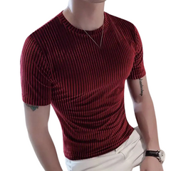 Striped Velour T-Shirt