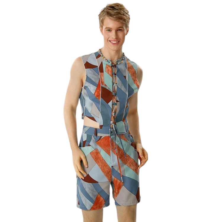 Summer Breeze Abstract Art Lace-Up Set