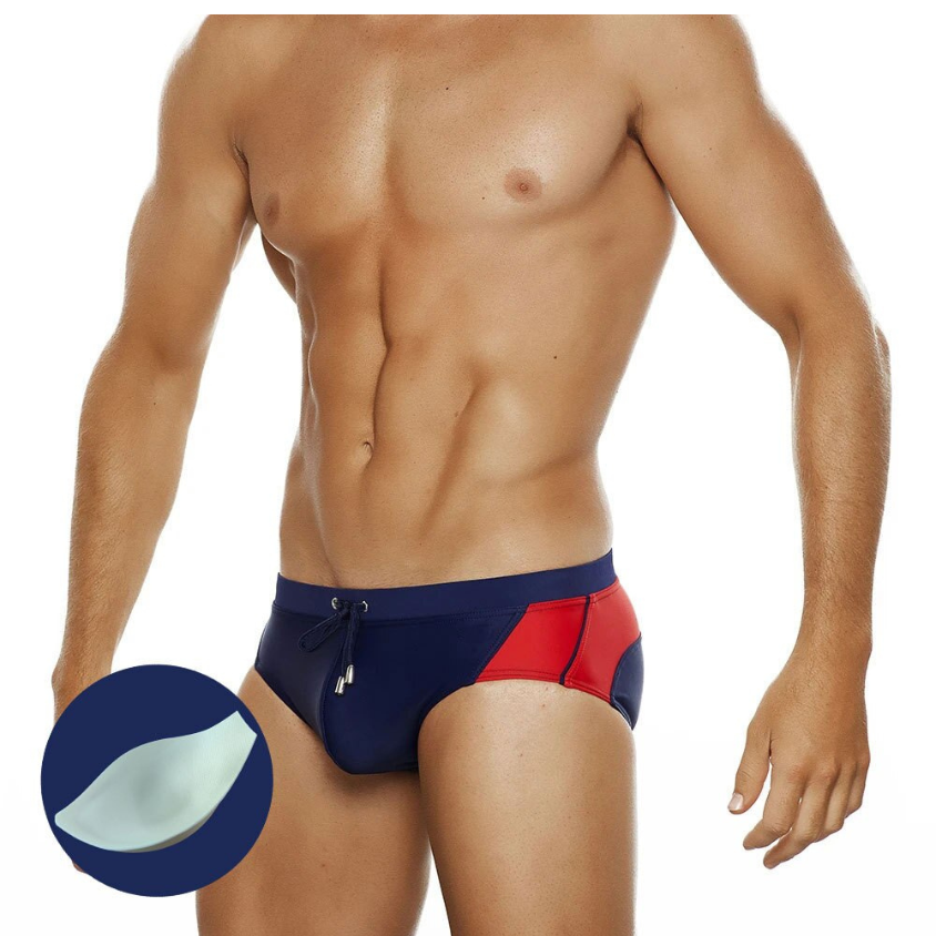 Summer Colorblock Fashion Swim Briefs