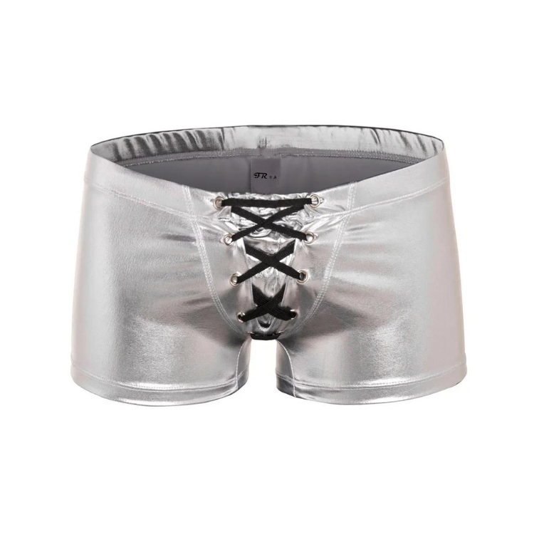 Super Booty Drawstring PU Leather Boxers