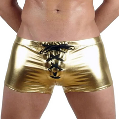 Super Booty Drawstring PU Leather Boxers