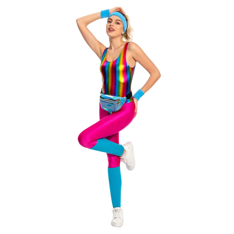 Sweat It Out 80s Retro Aerobics Costume