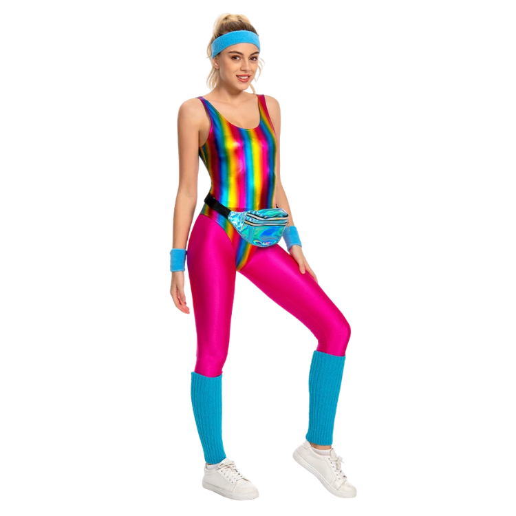 Sweat It Out 80s Retro Aerobics Costume
