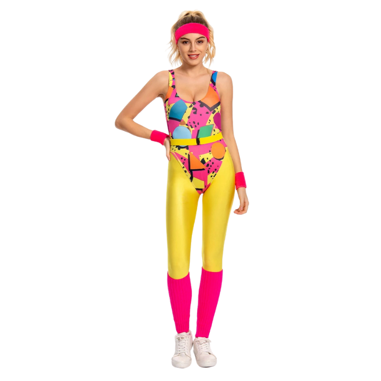 Sweat It Out 80s Retro Aerobics Costume