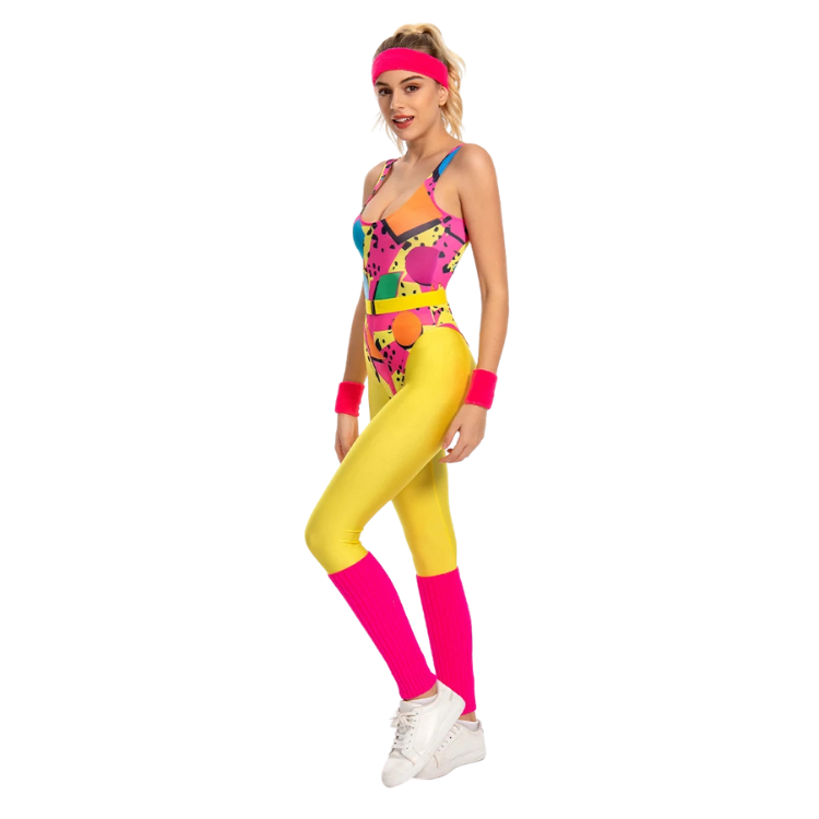 Sweat It Out 80s Retro Aerobics Costume