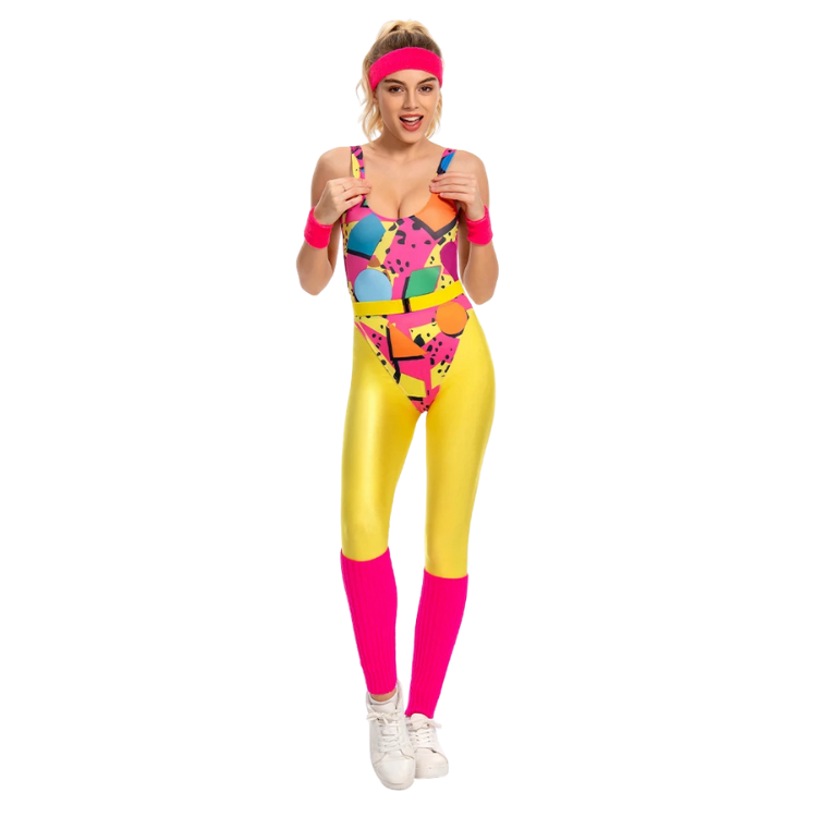 Sweat It Out 80s Retro Aerobics Costume