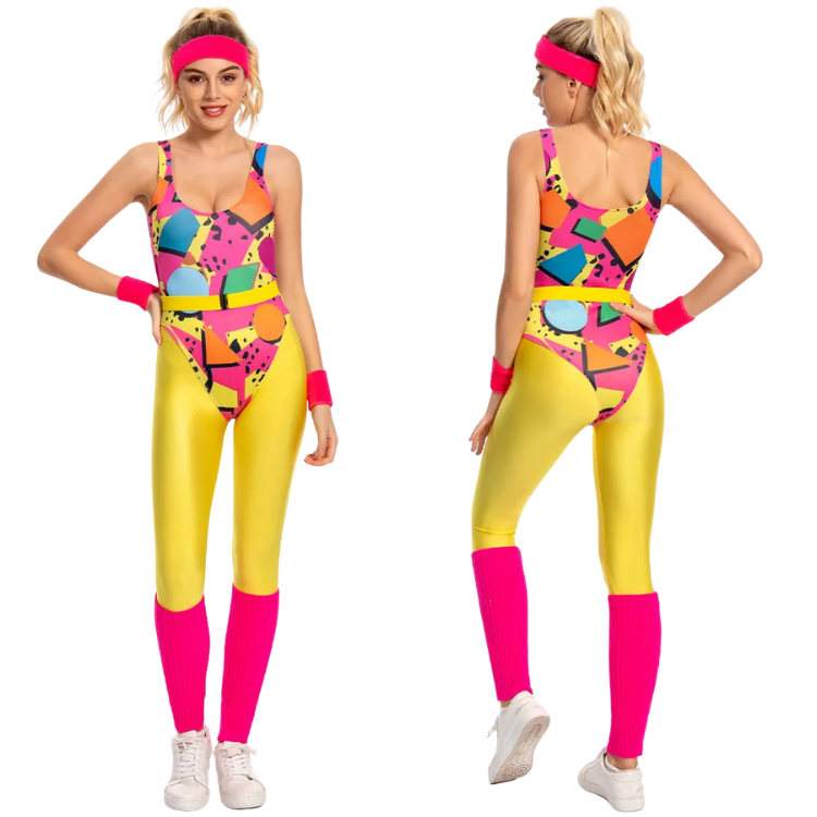 Sweat It Out 80s Retro Aerobics Costume