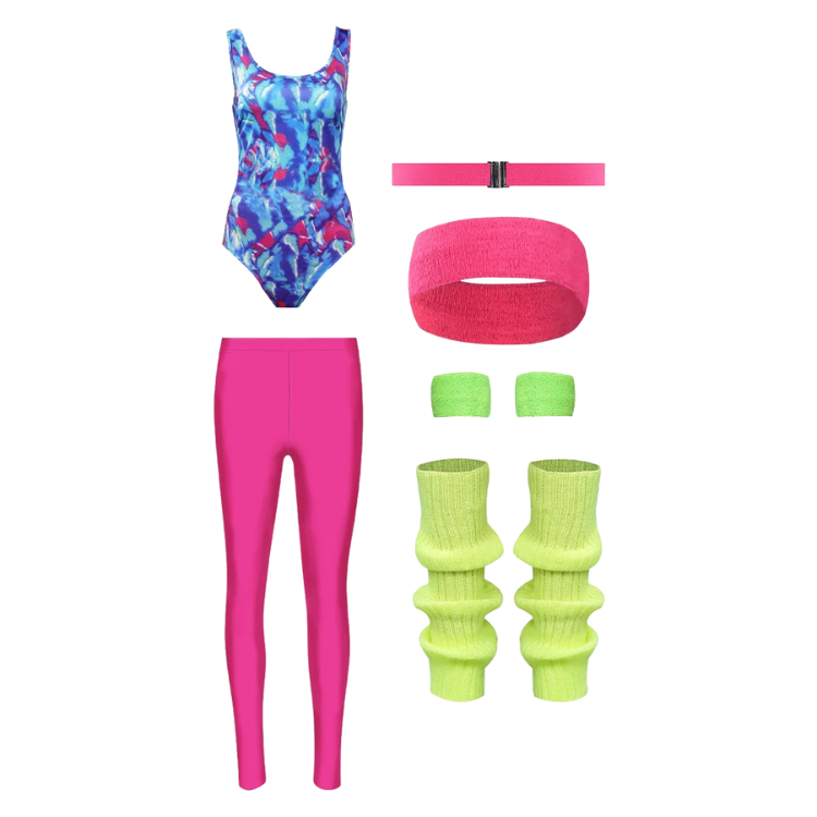 Sweat It Out 80s Retro Aerobics Costume