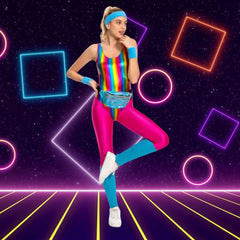 Sweat It Out 80s Retro Aerobics Costume
