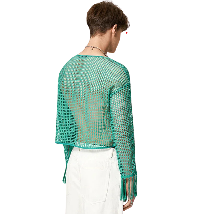 Tasseled Emerald Fantasy Crop Top