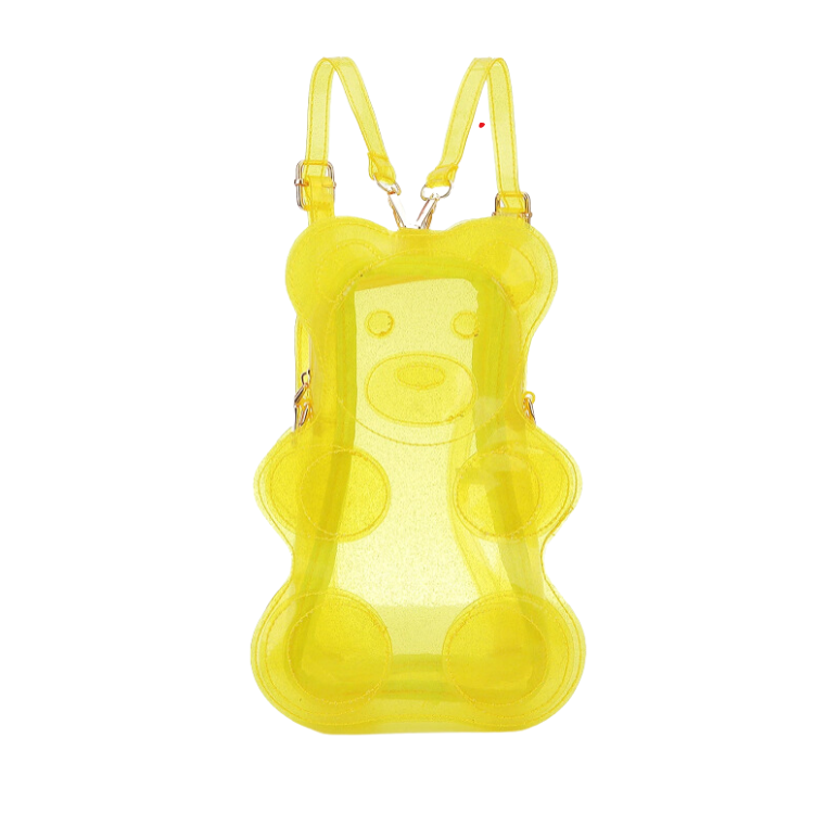 Transparent Glitter Bear Festival Backpack