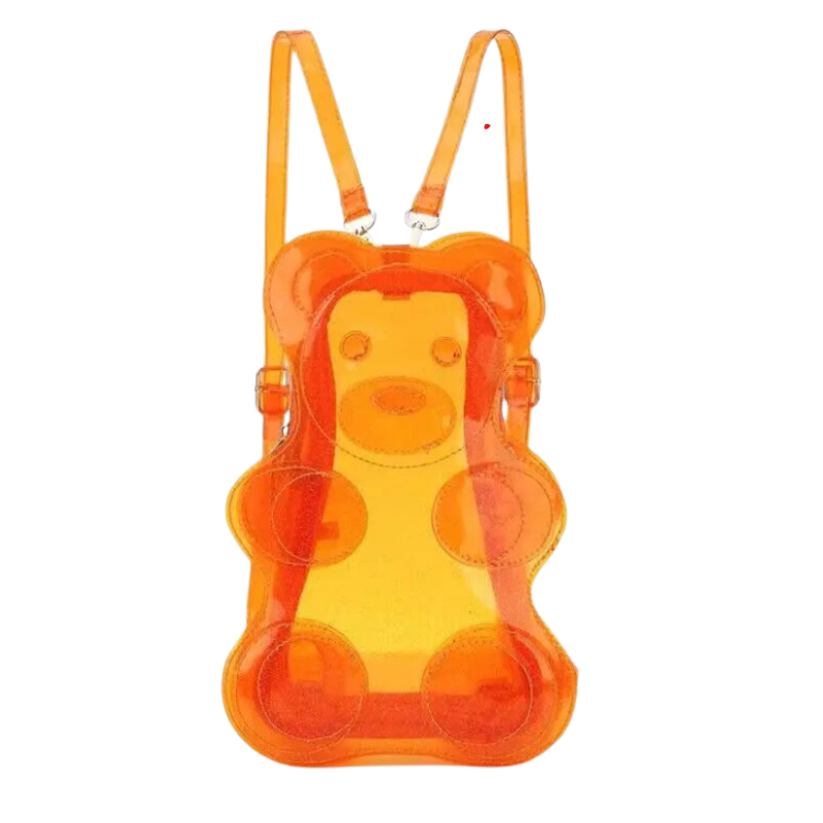 Transparent Glitter Bear Festival Backpack