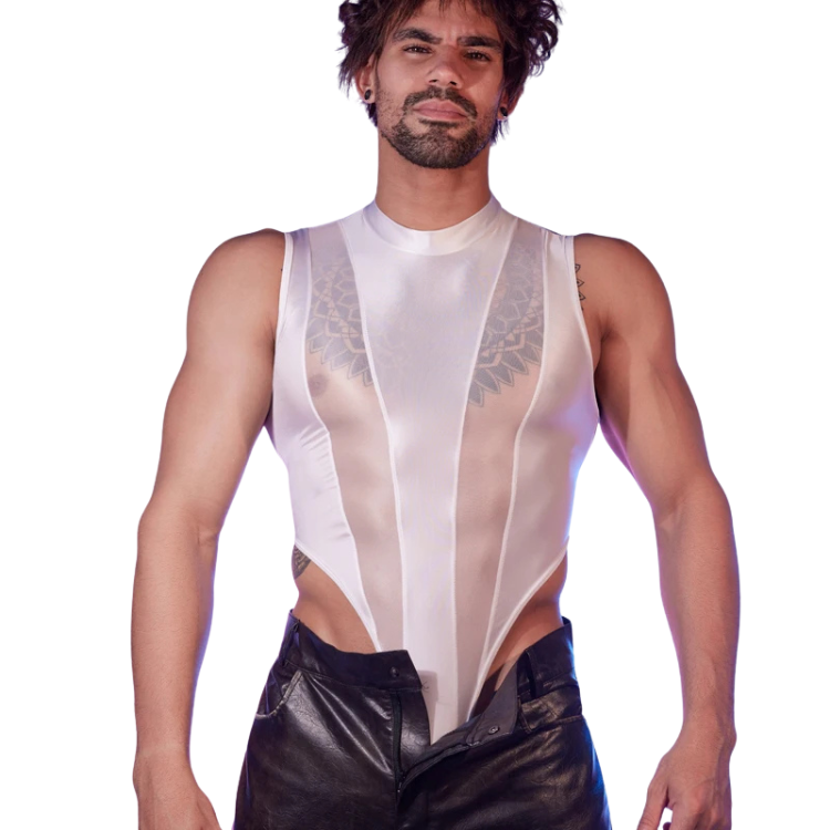 Transparent Tease Mesh Bodysuit