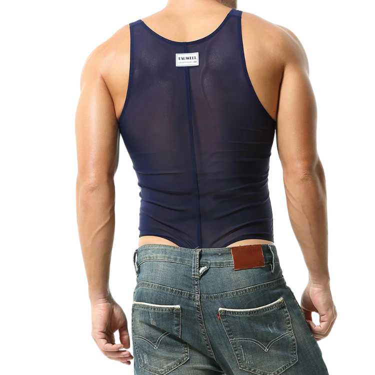 Transparent Temptation Male Romper