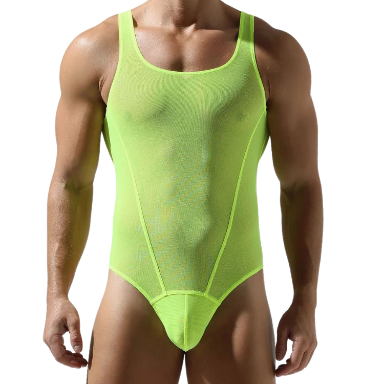 Transparent Temptation Male Romper