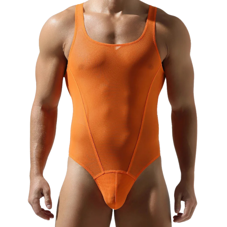 Transparent Temptation Male Romper