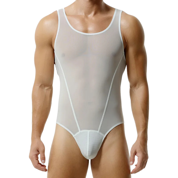Transparent Temptation Male Romper