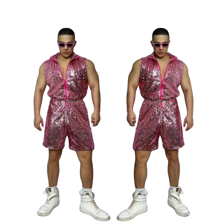 Urban Glam Hip Hop Sequin Costume Set