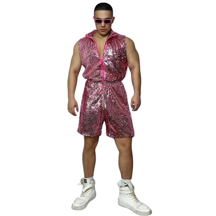 Urban Glam Hip Hop Sequin Costume Set