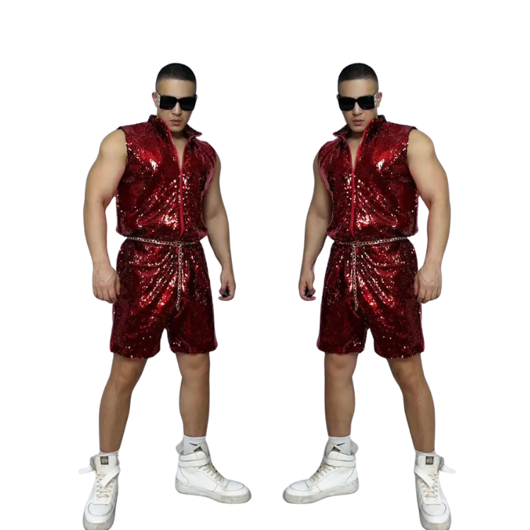 Urban Glam Hip Hop Sequin Costume Set