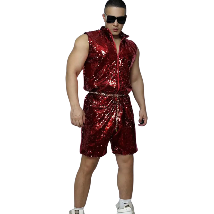 Urban Glam Hip Hop Sequin Costume Set