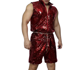 Urban Glam Hip Hop Sequin Costume Set