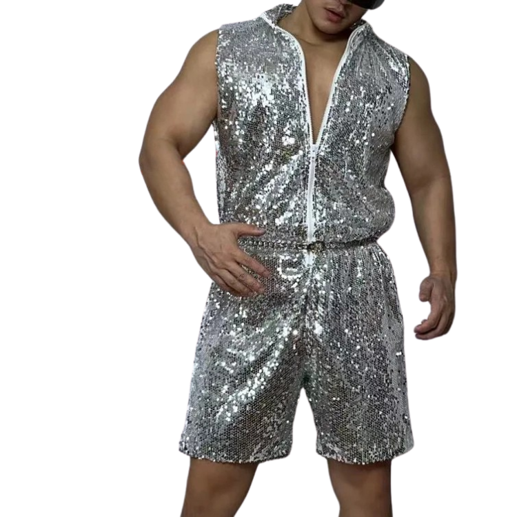 Urban Glam Hip Hop Sequin Costume Set