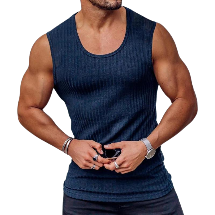 Wide Shoulder Summer Knitted Sleeveless Tank Top