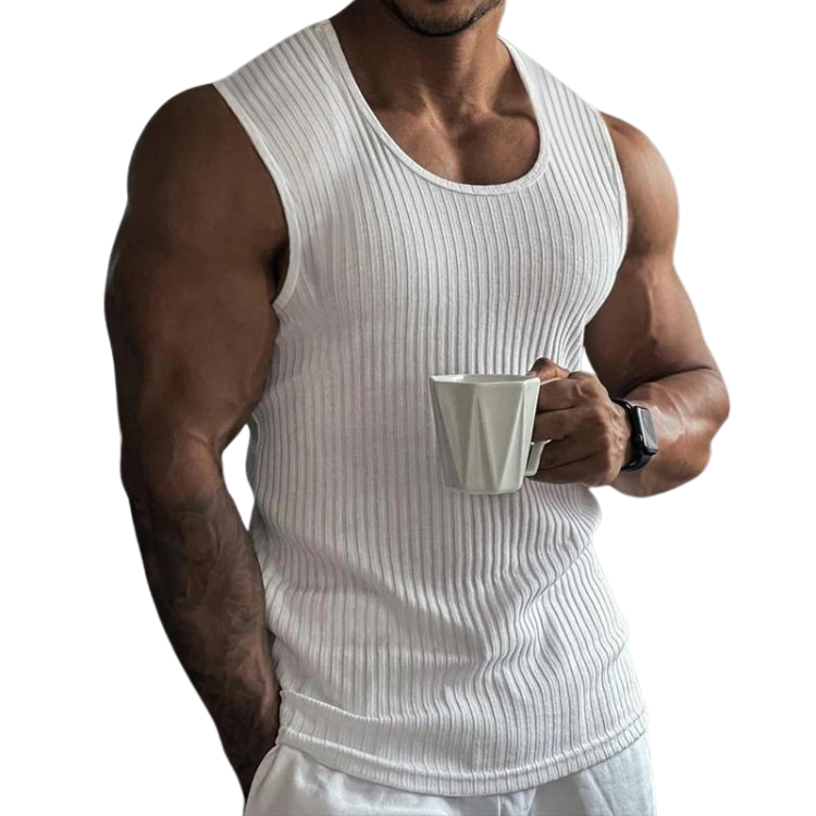 Wide Shoulder Summer Knitted Sleeveless Tank Top