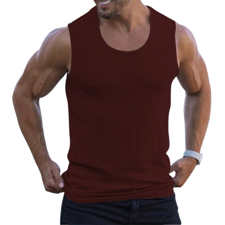 Wide Shoulder Summer Knitted Sleeveless Tank Top