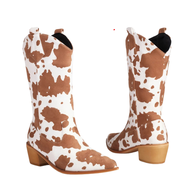 Wild West Chic Calf-Length Fashion Boots
