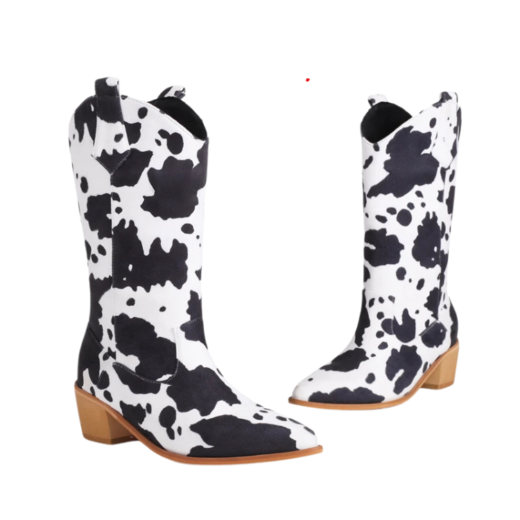 Wild West Chic Calf-Length Fashion Boots