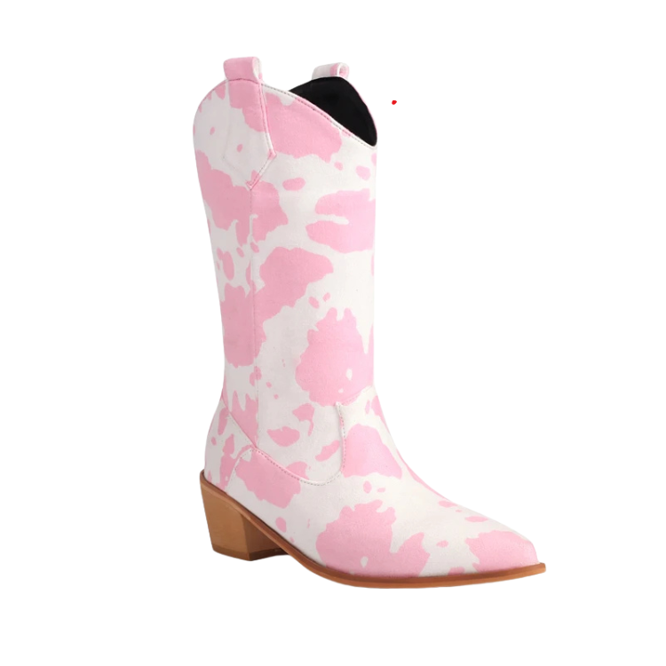 Wild West Chic Calf-Length Fashion Boots