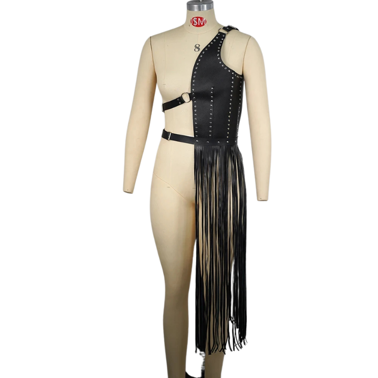 Women's Leather Lingerie Harness
