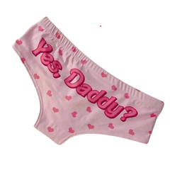 Yes, Daddy? Flirty Pink Love Briefs
