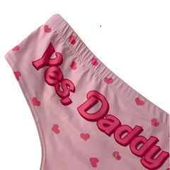 Yes, Daddy? Flirty Pink Love Briefs