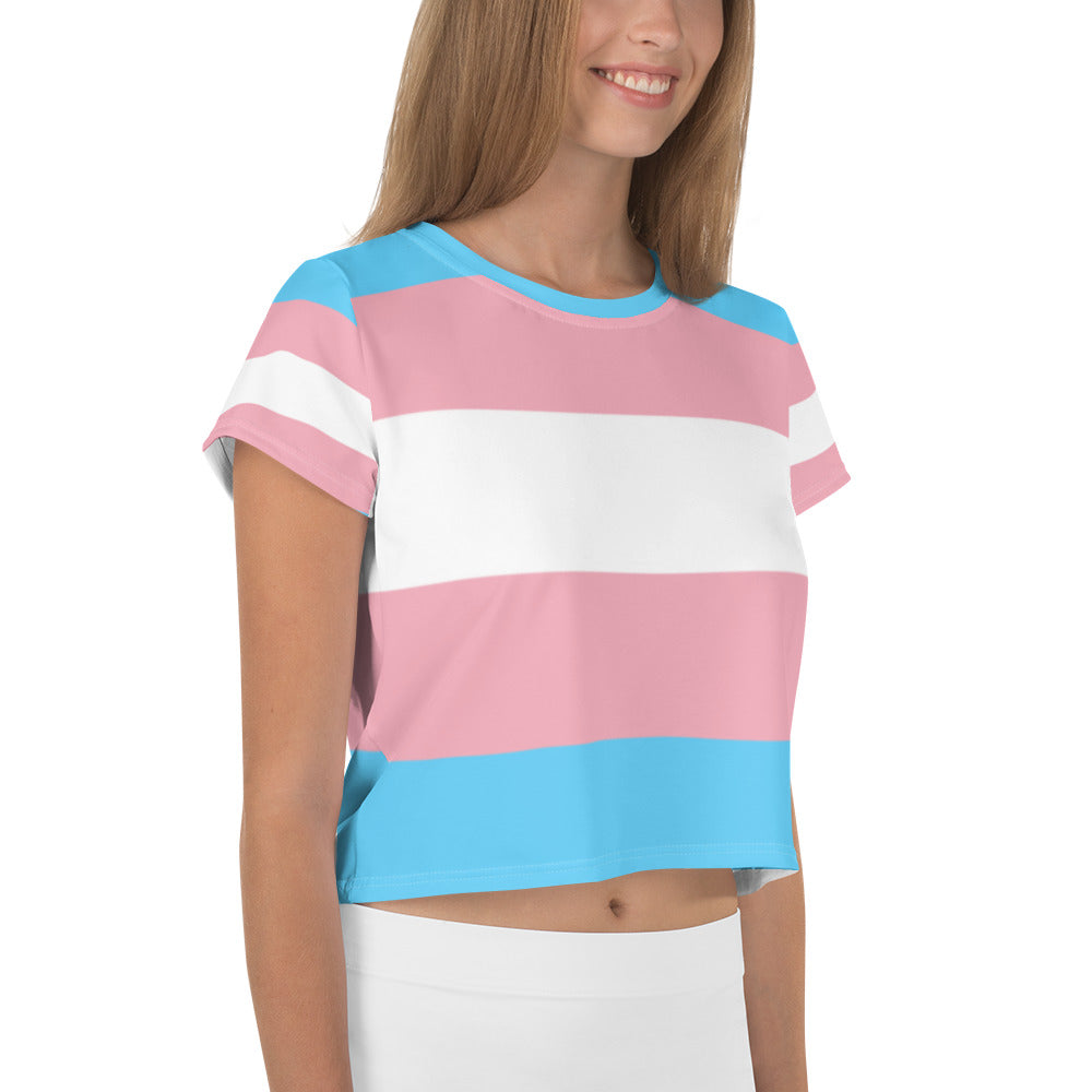 Transgender All-Over Crop T-Shirt