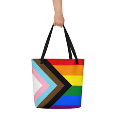 Progress Pride LGBT Extra Large Tote Bag