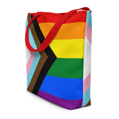 Progress Pride LGBT Extra Large Tote Bag